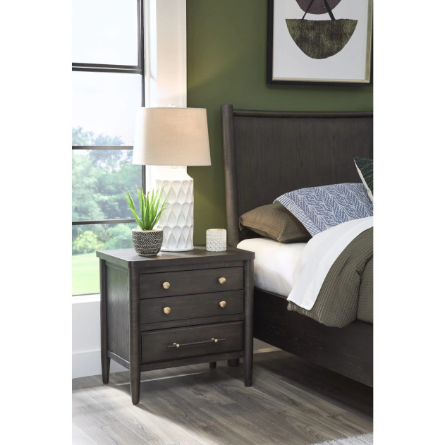 5-Piece Queen Bedroom Set – Rockport Collection Modern Farmhouse Style in Yin & Turtle Dove Linen by Modus Furniture