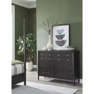 5-Piece Queen Bedroom Set – Rockport Collection Modern Farmhouse Style in Yin & Turtle Dove Linen by Modus Furniture