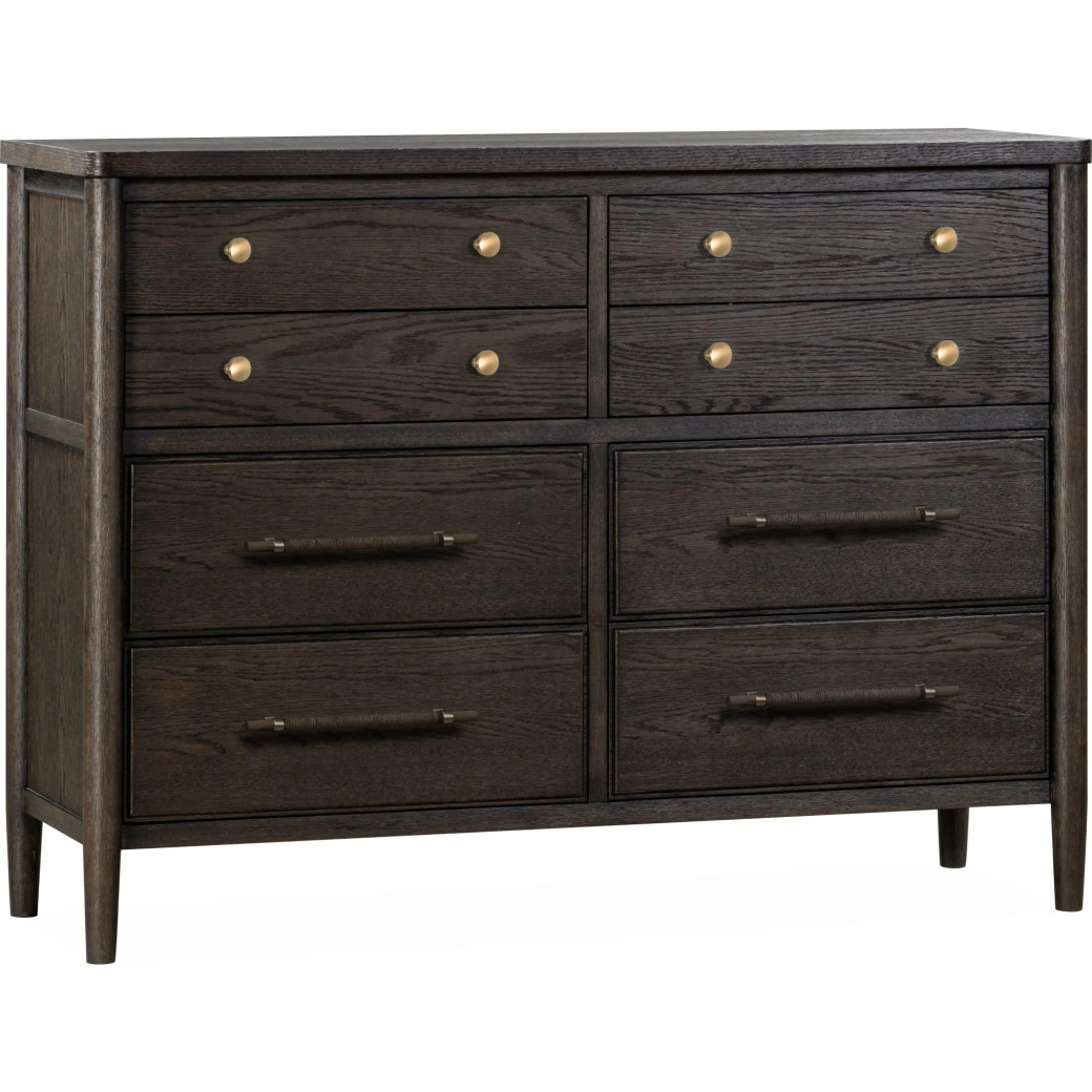 5-Piece Queen Bedroom Set – Rockport Collection Modern Farmhouse Style in Yin & Turtle Dove Linen by Modus Furniture