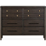 5-Piece Queen Bedroom Set – Rockport Collection Modern Farmhouse Style in Yin & Turtle Dove Linen by Modus Furniture