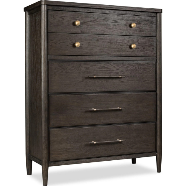 5-Piece Queen Bedroom Set – Rockport Collection Modern Farmhouse Style in Yin & Turtle Dove Linen by Modus Furniture
