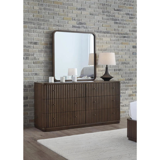 5-Piece Full Fluted Bedroom Set – Penny Collection Contemporary Style by Modus Furniture