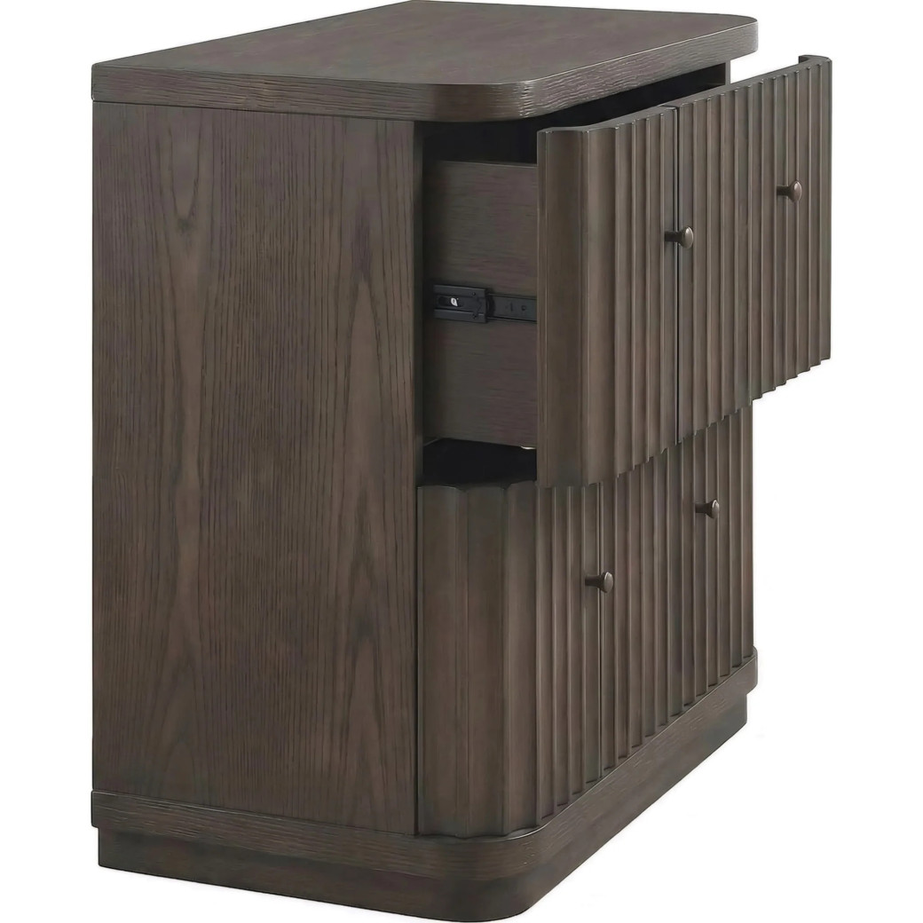 5-Piece Full Fluted Bedroom Set – Penny Collection Contemporary Style by Modus Furniture