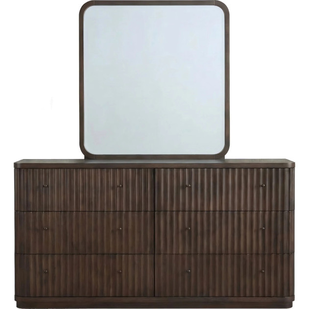 5-Piece Full Fluted Bedroom Set – Penny Collection Contemporary Style by Modus Furniture