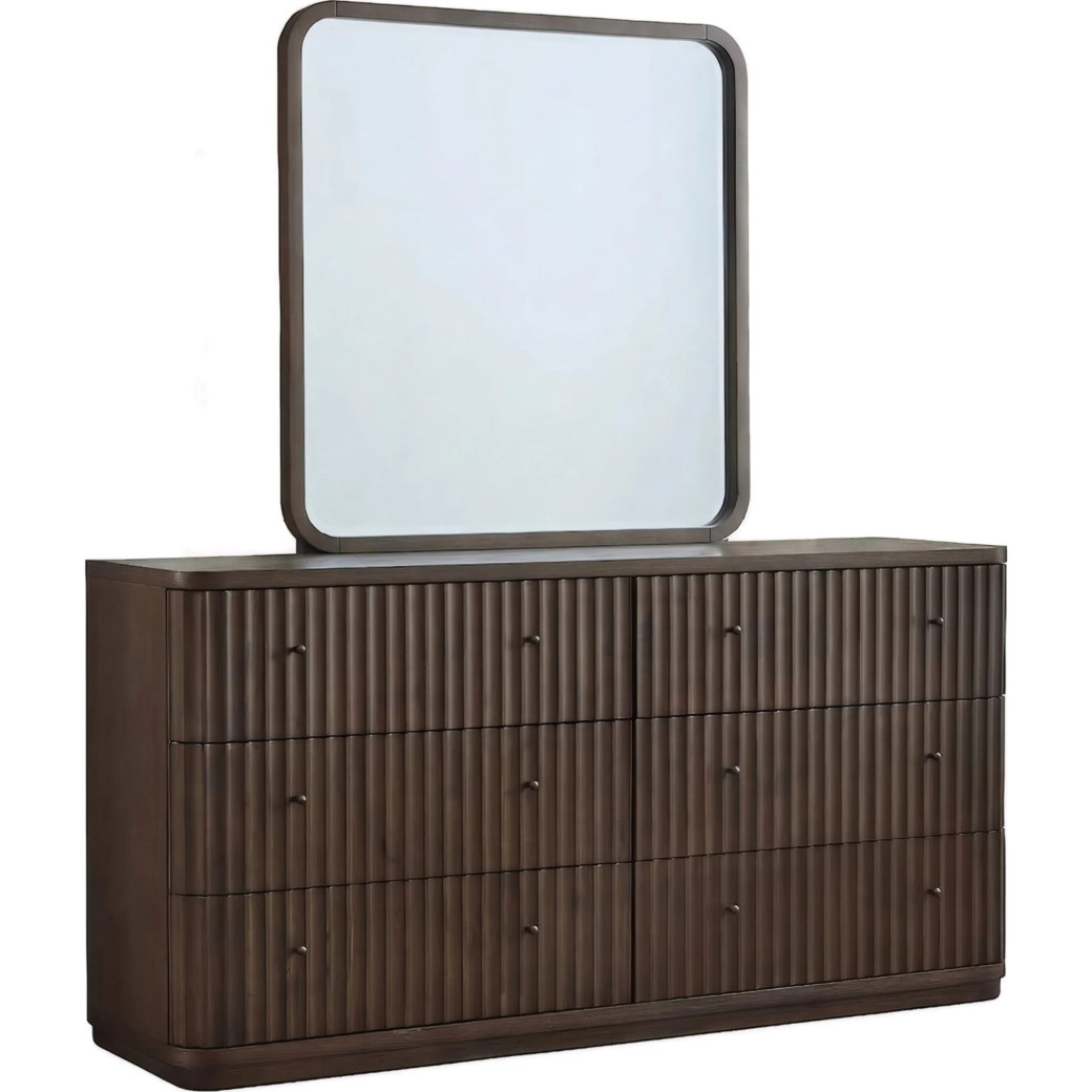 5-Piece Full Fluted Bedroom Set – Penny Collection Contemporary Style by Modus Furniture