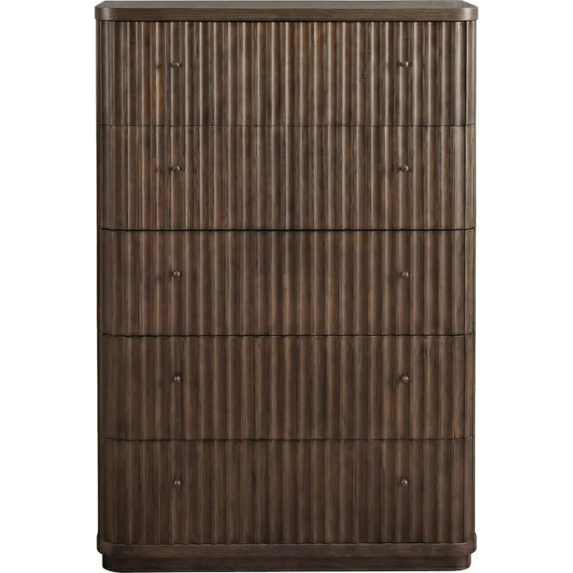 5-Piece Full Fluted Bedroom Set – Penny Collection Contemporary Style by Modus Furniture