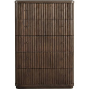 5-Piece Full Fluted Bedroom Set – Penny Collection Contemporary Style by Modus Furniture