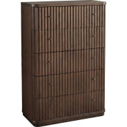 5-Piece Full Fluted Bedroom Set – Penny Collection Contemporary Style by Modus Furniture