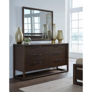 5-Piece Full Bedroom Set – Sol Collection Contemporary Style in Brown Spice Finish by Modus Furniture