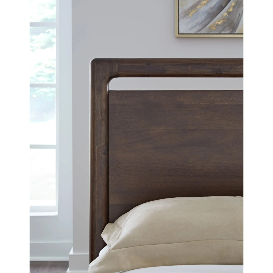 5-Piece Full Bedroom Set – Sol Collection Contemporary Style in Brown Spice Finish by Modus Furniture