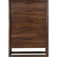 5-Piece Full Bedroom Set – Sol Collection Contemporary Style in Brown Spice Finish by Modus Furniture