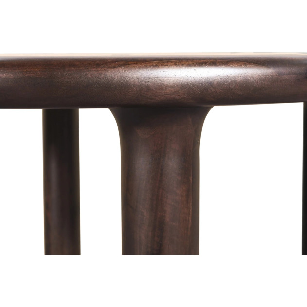 5Pc Round Dining Set in solid Mango wood in Honey Date Finish Contemporary Style By Modus Furniture