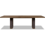 Arden 6-Piece Mid-Century Modern Dining Set – 84/102" Extending Table, 4 Upholstered Chairs & Bench by Modus Furniture