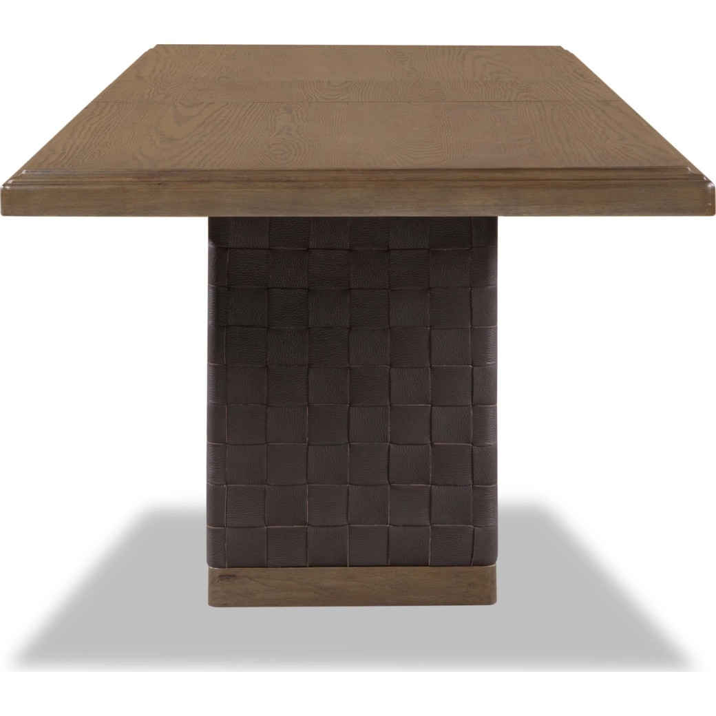 Arden 6-Piece Mid-Century Modern Dining Set – 84/102" Extending Table, 4 Upholstered Chairs & Bench by Modus Furniture