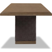 Arden 6-Piece Mid-Century Modern Dining Set – 84/102" Extending Table, 4 Upholstered Chairs & Bench by Modus Furniture
