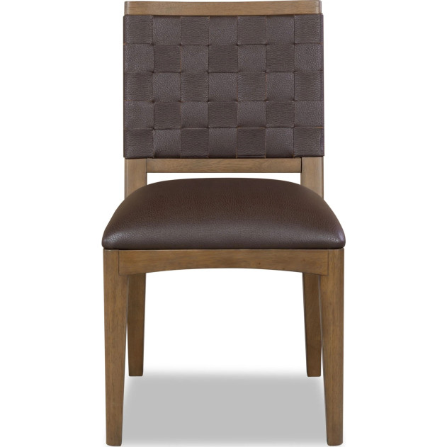 Arden 6-Piece Mid-Century Modern Dining Set – 84/102" Extending Table, 4 Upholstered Chairs & Bench by Modus Furniture