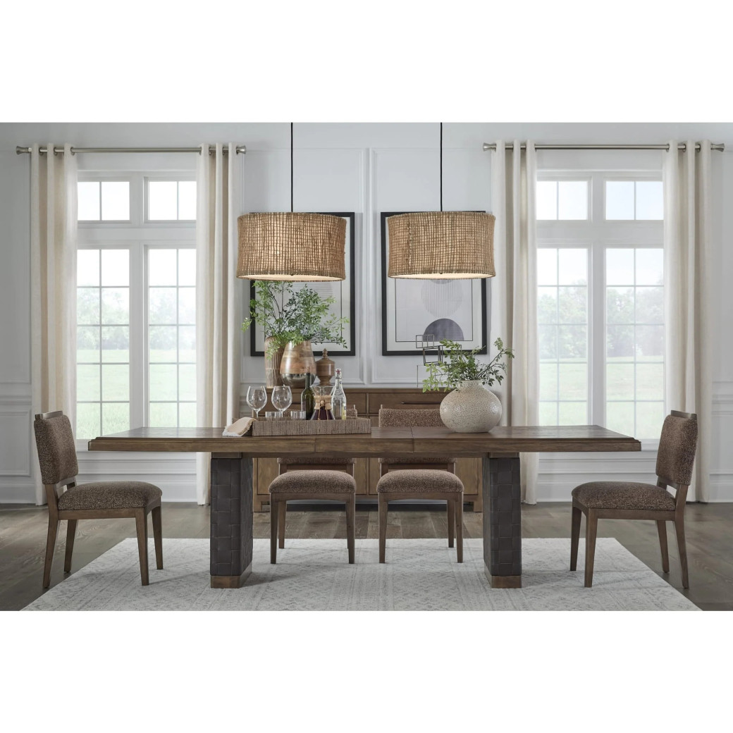 Arden 7-Piece Mid-Century Modern Dining Set – Table & 6 Chairs by Modus Furniture