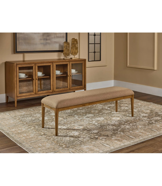 Carlisle 6-Piece Farmhouse Dining Set – Leg Dining Table, 2 Arm Chairs, 2 Side Chairs & Bench by Modus Furniture