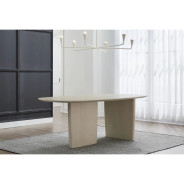 Liv 5-Piece Dining Set – Japandi Style, Oval Ash Wood Table, White Sand Finish by Modus Furniture