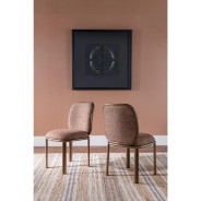 Mataranka 7-Piece Contemporary Dining Set – Rectangular Table, 6 Chairs, Bistre & Brushed Golden Finish by Modus Furniture