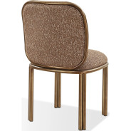 Mataranka 7-Piece Contemporary Dining Set – Rectangular Table, 6 Chairs, Bistre & Brushed Golden Finish by Modus Furniture