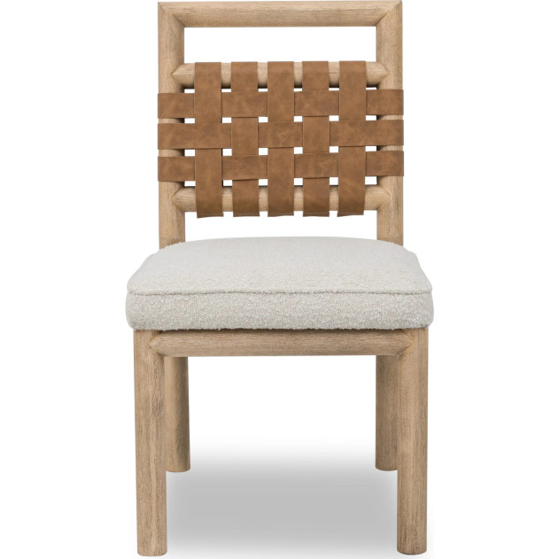 Dorsey 7-Piece Contemporary Dining Set – Table & 6 Chairs, Light Brown Finish by Modus Furniture