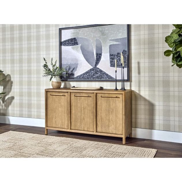 Dorsey 7-Piece Contemporary Dining Set – Table & 6 Chairs, Light Brown Finish by Modus Furniture