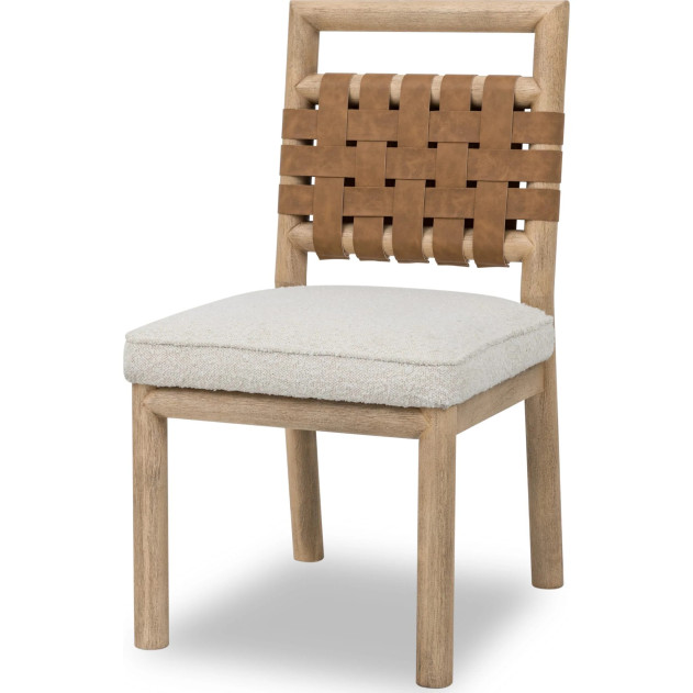 Dorsey 6-Piece Contemporary Dining Set – Table, 4 Chairs & Bench, Light Brown Finish by Modus Furniture