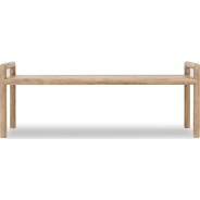 Dorsey 6-Piece Contemporary Dining Set – Table, 4 Chairs & Bench, Light Brown Finish by Modus Furniture