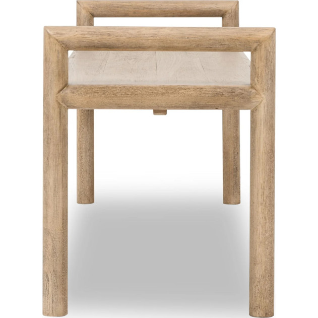 Dorsey 6-Piece Contemporary Dining Set – Table, 4 Chairs & Bench, Light Brown Finish by Modus Furniture