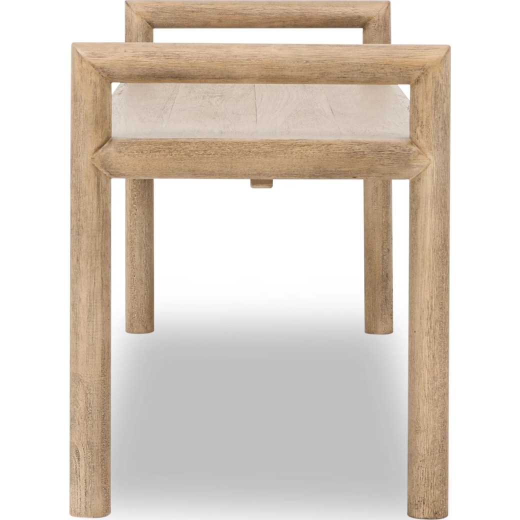 Dorsey 6-Piece Contemporary Dining Set – Table, 4 Chairs & Bench, Light Brown Finish by Modus Furniture
