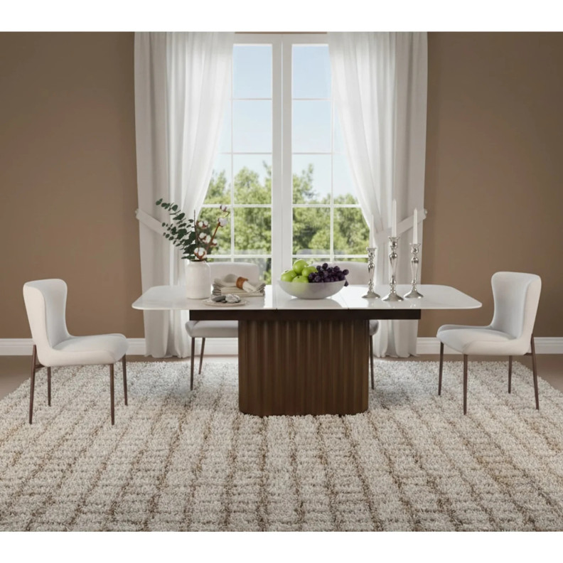 Conway 7-Piece Contemporary Dining Set – Table & 6 Chairs, Vintner Bronze Finish by Modus Furniture