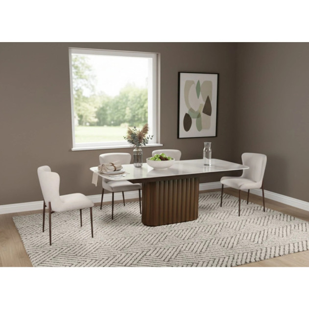Conway 7-Piece Contemporary Dining Set – Table & 6 Chairs, Vintner Bronze Finish by Modus Furniture