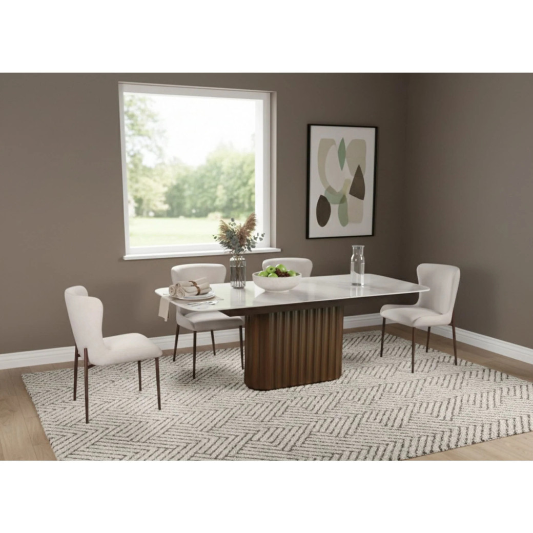 Conway 7-Piece Contemporary Dining Set – Table & 6 Chairs, Vintner Bronze Finish by Modus Furniture