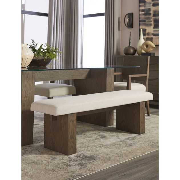 Oakland 6-Piece Contemporary Dining Set – Table, 4 Chairs & Bench, Brunette Finish by Modus Furniture