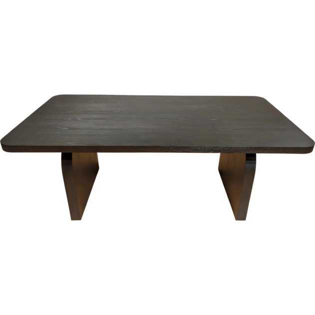 Elora 7-Piece Contemporary Dining Set – Rectangular Table, Jet Black Ash Finish by Modus Furniture