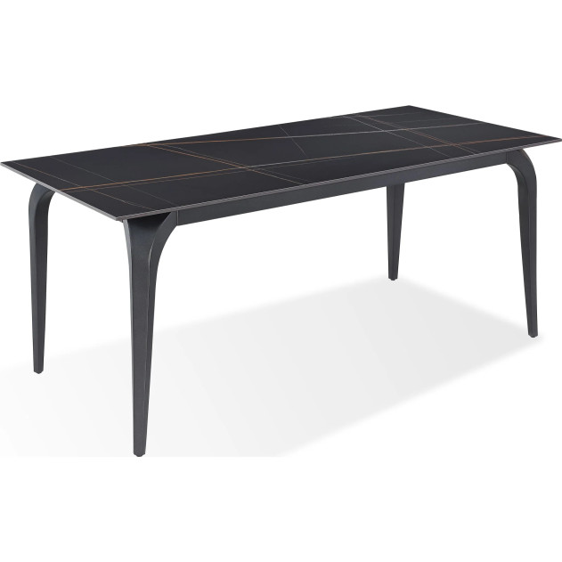 Nicoya 7-Piece Dining Set – Contemporary Style, Black Finish by Modus Furniture