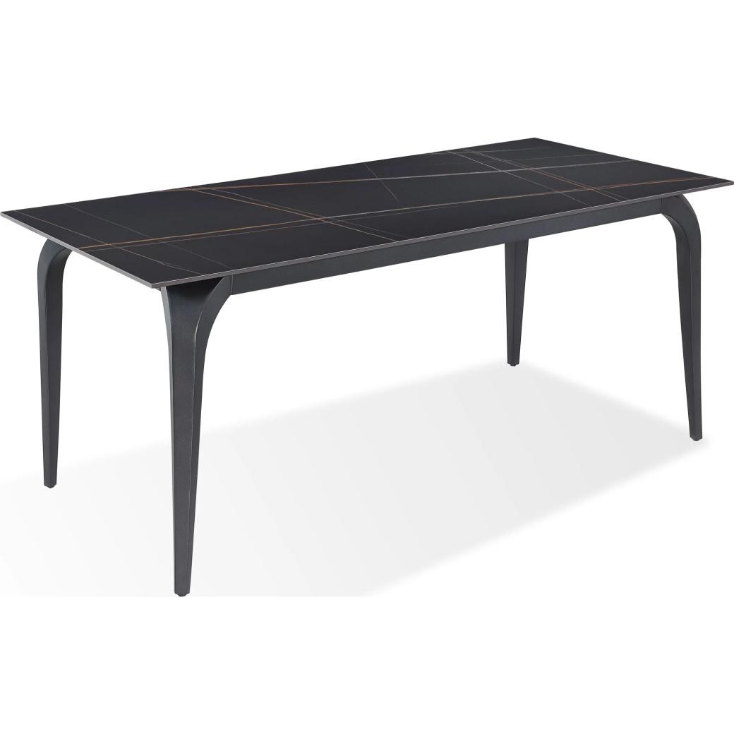 Nicoya 7-Piece Dining Set – Contemporary Style, Black Finish by Modus Furniture