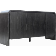 Elora 7-Piece Contemporary Dining Set – Rectangular Table, Jet Black Ash Finish by Modus Furniture