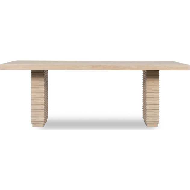 Magnolia 7-Piece Dining Set – Wood Dining Table, Chenille Chairs in Daffodil | Modus Furniture