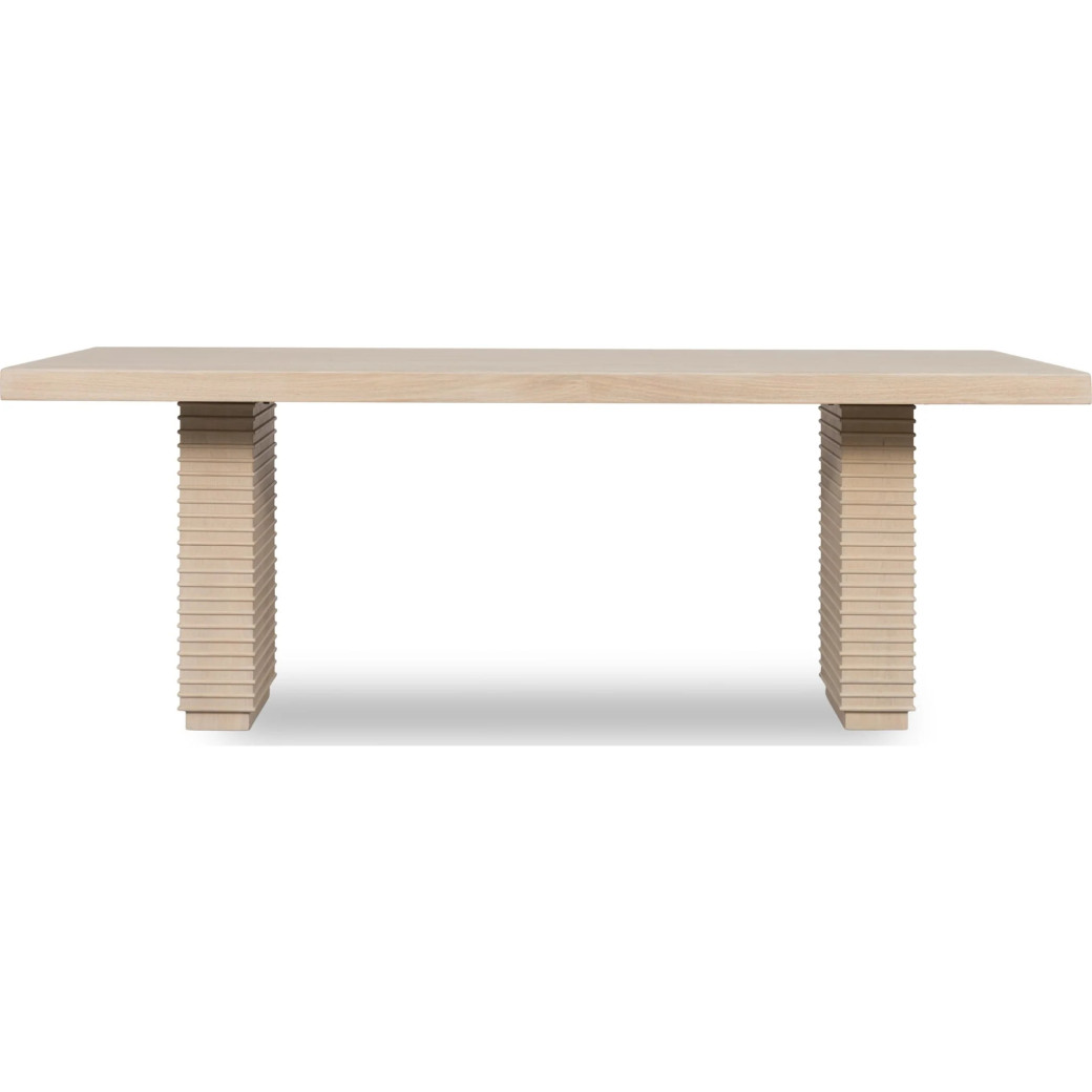Magnolia 7-Piece Dining Set – Wood Dining Table, Chenille Chairs in Daffodil | Modus Furniture