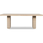 Magnolia 7-Piece Dining Set – Wood Dining Table, Chenille Chairs in Daffodil | Modus Furniture