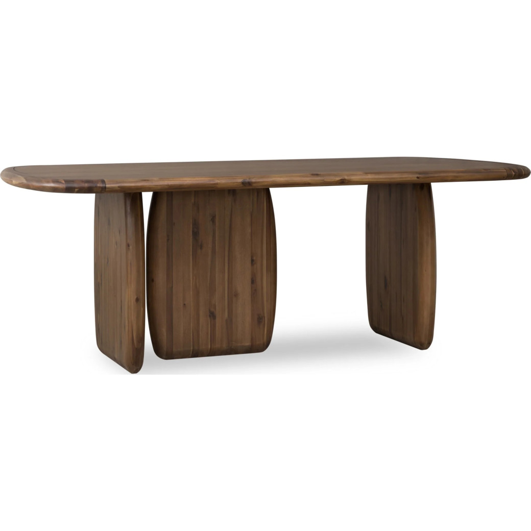 Xolani 6-Piece Dining Set – Acacia Wood Table, 4 Upholstered Chairs & Bench | Modus Furniture