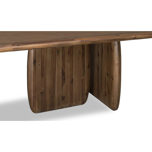 Xolani 6-Piece Dining Set – Acacia Wood Table, 4 Upholstered Chairs & Bench | Modus Furniture