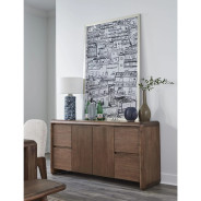 Xolani 6-Piece Dining Set – Acacia Wood Table, 4 Upholstered Chairs & Bench | Modus Furniture