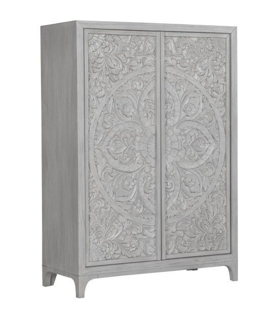 5PC Full Size Bedroom Set Boho Chic Collection– Washed White | Modus Furniture