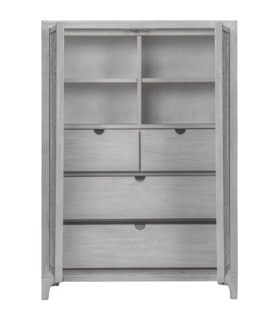 5PC Full Size Bedroom Set Boho Chic Collection– Washed White | Modus Furniture