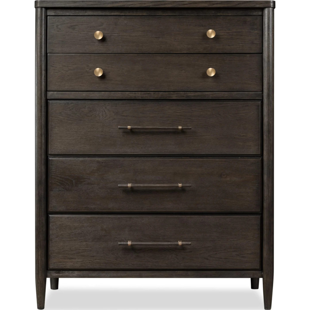 5-Piece Queen Bedroom Set – Rockport Collection Modern Farmhouse Style in Yin & Turtle Dove Linen by Modus Furniture