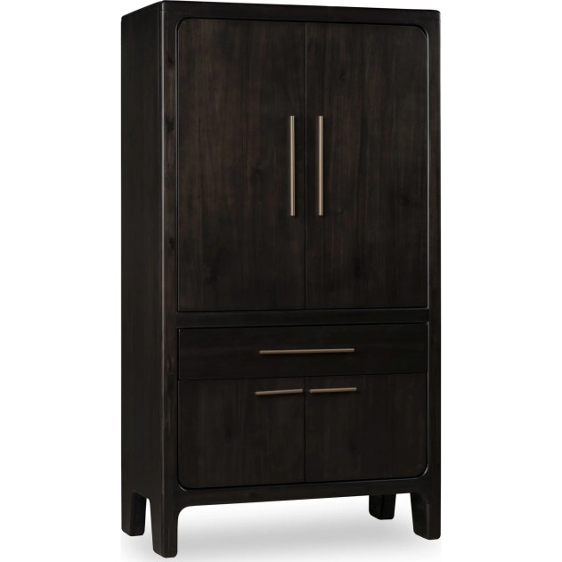 Zamba 7-Piece Dining Set – Contemporary Style, Dark Brown Finish by Modus Furniture