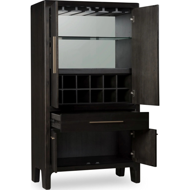 Zamba 7-Piece Dining Set – Contemporary Style, Dark Brown Finish by Modus Furniture